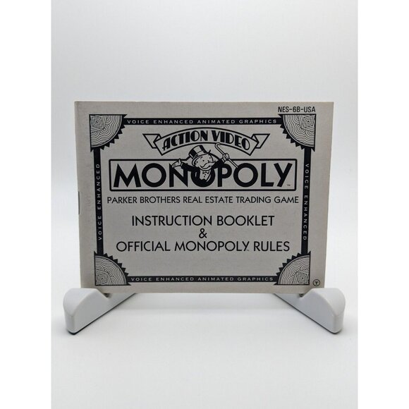 Monopoly (Nintendo Nes, 1991) Manual Booklet Only Parker Bros - Picture 1 of 6